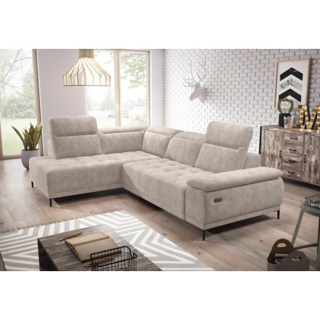 Narożnik FOCUS L z elektryczną regulacją siedziska Lewostronny w tkaninie SALVADOR 02 WERSAL