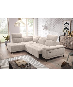 Narożnik FOCUS L z elektryczną regulacją siedziska Lewostronny w tkaninie SALVADOR 02 WERSAL