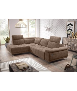 Narożnik FOCUS L z elektryczną regulacją siedziska Lewostronny w tkaninie SALVADOR 03 WERSAL