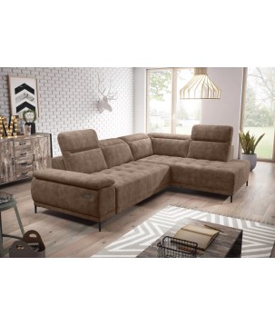 Narożnik FOCUS L z elektryczną regulacją siedziska Prawostronny w tkaninie SALVADOR 03 WERSAL