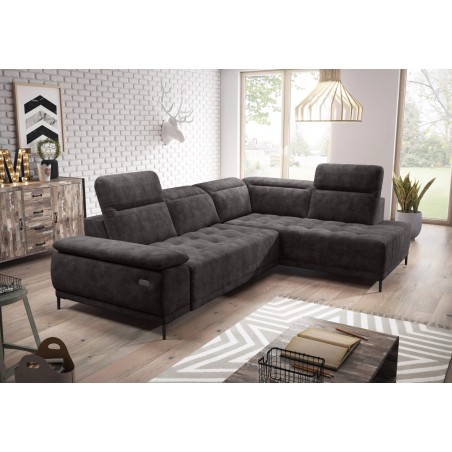 Narożnik FOCUS L z elektryczną regulacją siedziska Prawostronny w tkaninie SALVADOR 04 WERSAL