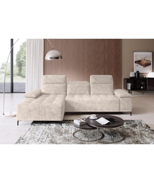 Narożnik FOCUS S Mini z elektryczną regulacją siedziska Lewostronny w tkaninie SALVADOR 02 WERSAL