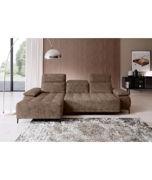 Narożnik FOCUS S Mini z elektryczną regulacją siedziska Lewostronny w tkaninie SALVADOR 03 WERSAL