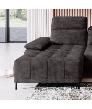 Narożnik FOCUS S Mini z elektryczną regulacją siedziska Lewostronny w tkaninie SALVADOR 04 WERSAL