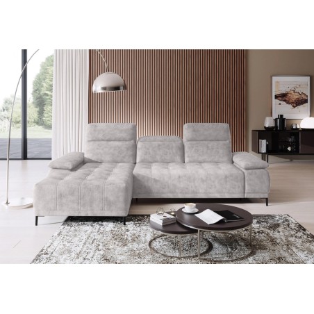 Narożnik FOCUS S Mini z elektryczną regulacją siedziska Lewostronny w tkaninie SALVADOR 13 WERSAL