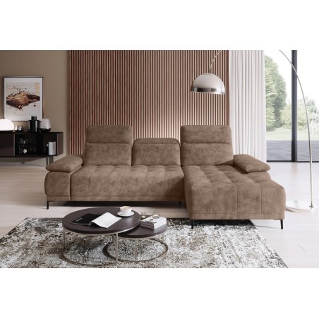 Narożnik FOCUS S Mini z elektryczną regulacją siedziska Prawostronny w tkaninie SALVADOR 03 WERSAL