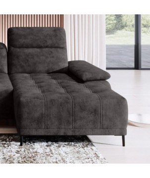 Narożnik FOCUS S Mini z elektryczną regulacją siedziska Prawostronny w tkaninie SALVADOR 04 WERSAL