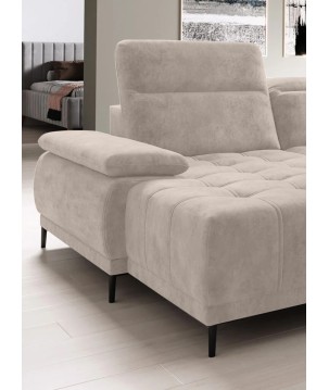 Narożnik FOCUS XL z elektryczną regulacją siedziska Lewostronny w tkaninie SALVADOR 02 WERSAL