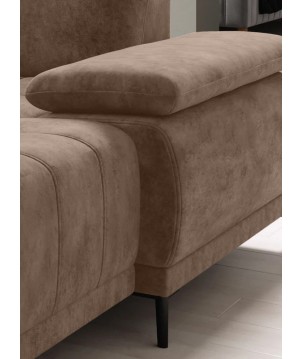 Narożnik FOCUS XL z elektryczną regulacją siedziska Lewostronny w tkaninie SALVADOR 03 WERSAL