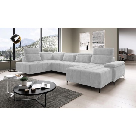 Narożnik FOCUS XL z elektryczną regulacją siedziska Lewostronny w tkaninie SALVADOR 13 WERSAL