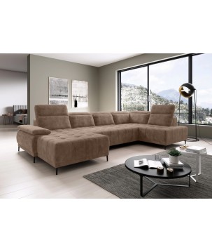 Narożnik FOCUS XL z elektryczną regulacją siedziska Prawostronny w tkaninie SALVADOR 03 WERSAL