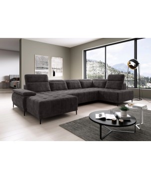 Narożnik FOCUS XL z elektryczną regulacją siedziska Prawostronny w tkaninie SALVADOR 04 WERSAL