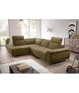 Narożnik FOCUS L z elektryczną regulacją siedziska Lewostronny w tkaninie Promocyjnej SALVADOR 10 WERSAL