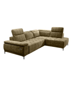 Narożnik FOCUS L z elektryczną regulacją siedziska Prawostronny w tkaninie Promocyjnej SALVADOR 10 WERSAL