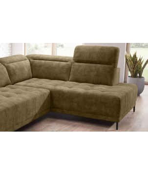 Narożnik FOCUS L z elektryczną regulacją siedziska Prawostronny w tkaninie Promocyjnej SALVADOR 10 WERSAL