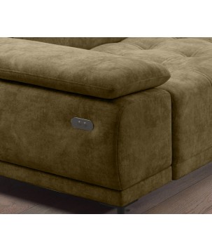 Narożnik FOCUS L z elektryczną regulacją siedziska Prawostronny w tkaninie Promocyjnej SALVADOR 10 WERSAL