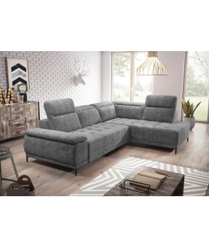 Narożnik FOCUS L z elektryczną regulacją siedziska Prawostronny w tkaninie Promocyjnej SALVADOR 14 WERSAL