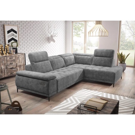 Narożnik FOCUS L z elektryczną regulacją siedziska Prawostronny w tkaninie Promocyjnej SALVADOR 14 WERSAL