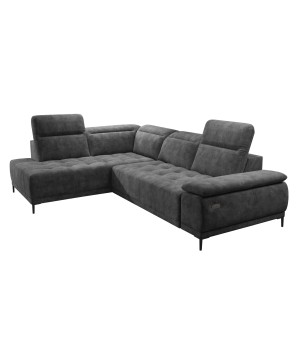 Narożnik FOCUS L z elektryczną regulacją siedziska Lewostronny w tkaninie Promocyjnej SALVADOR 15 WERSAL