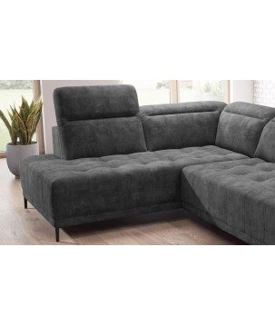 Narożnik FOCUS L z elektryczną regulacją siedziska Lewostronny w tkaninie Promocyjnej SALVADOR 15 WERSAL