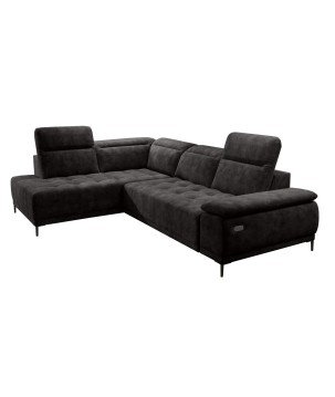 Narożnik FOCUS L z elektryczną regulacją siedziska Lewostronny w tkaninie Promocyjnej SALVADOR 16 WERSAL