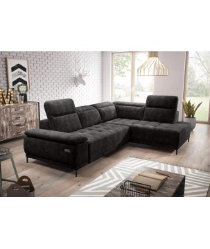 Narożnik FOCUS L z elektryczną regulacją siedziska Prawostronny w tkaninie Promocyjnej SALVADOR 16 WERSAL