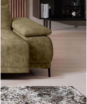 Narożnik FOCUS S z elektryczną regulacją siedziska Lewostronny w tkaninie Promocyjnej SALVADOR 10 WERSAL