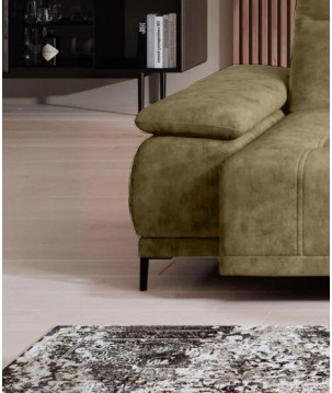 Narożnik FOCUS S z elektryczną regulacją siedziska Prawostronny w tkaninie Promocyjnej SALVADOR 10 WERSAL