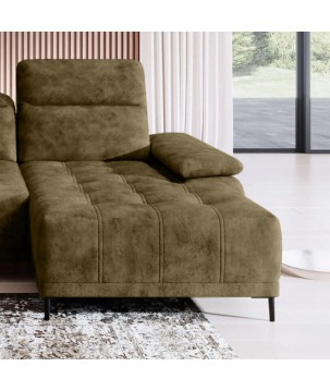 Narożnik FOCUS S z elektryczną regulacją siedziska Prawostronny w tkaninie Promocyjnej SALVADOR 10 WERSAL