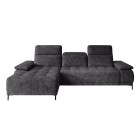 Narożnik FOCUS S Mini z elektryczną regulacją siedziska Lewostronny w tkaninie Promocyjnej SALVADOR 15 WERSAL