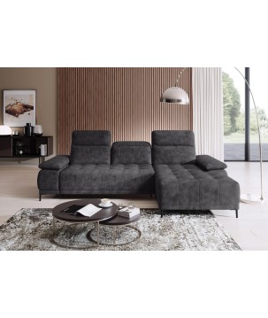 Narożnik FOCUS S Mini z elektryczną regulacją siedziska Prawostronny w tkaninie Promocyjnej SALVADOR 15 WERSAL