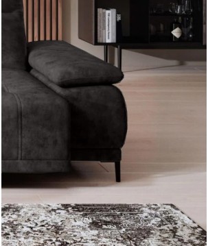 Narożnik FOCUS S z elektryczną regulacją siedziska Lewostronny w tkaninie Promocyjnej SALVADOR 16 WERSAL