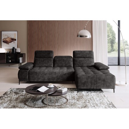 Narożnik FOCUS S z elektryczną regulacją siedziska Prawostronny w tkaninie Promocyjnej SALVADOR 16 WERSAL