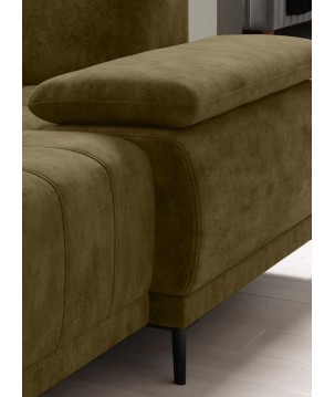 Narożnik FOCUS XL z elektryczną regulacją siedziska Lewostronny w tkaninie Promocyjnej SALVADOR 10 WERSAL