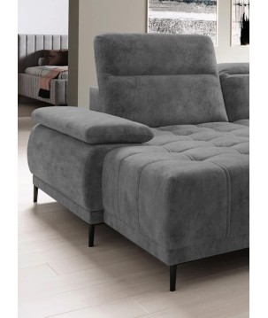 Narożnik FOCUS XL z elektryczną regulacją siedziska Lewostronny w tkaninie Promocyjnej SALVADOR 14 WERSAL