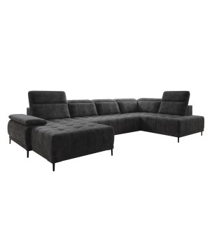 Narożnik FOCUS XL z elektryczną regulacją siedziska Prawostronny w tkaninie Promocyjnej SALVADOR 15 WERSAL