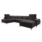 Narożnik FOCUS XL z elektryczną regulacją siedziska Lewostronny w tkaninie Promocyjnej SALVADOR 16 WERSAL