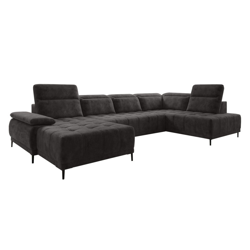 Narożnik FOCUS XL z elektryczną regulacją siedziska Prawostronny w tkaninie Promocyjnej SALVADOR 16 WERSAL