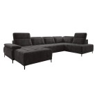 Narożnik FOCUS XL z elektryczną regulacją siedziska Prawostronny w tkaninie Promocyjnej SALVADOR 16 WERSAL