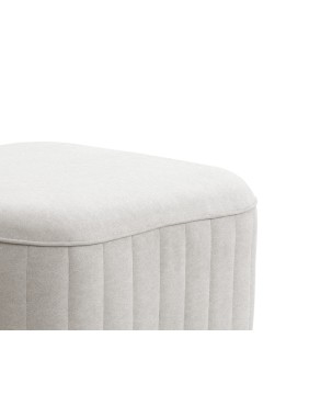 Pufa LAREN w kolorze ecru w tkaninie CASTEL 04