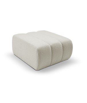 Pufa BALOO w kolorze białym w tkaninie LAMBI 09