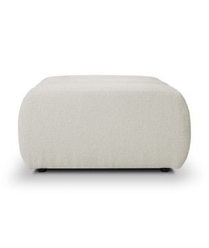 Pufa BALOO w kolorze białym w tkaninie LAMBI 09