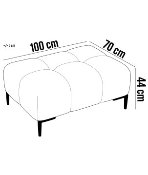 Pufa PLAZA MINI w kolorze ZŁOTYM w tkaninie MONOLITH WERSAL