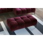 Pufa PLAZA XL w kolorze BURGUNDOWYM w tkaninie MONOLITH WERSAL