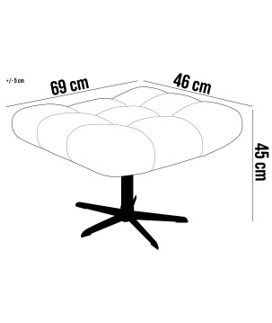 Pufa SENSI w kolorze BEZOWYM w tkaninie ANTHOLOGY WERSAL