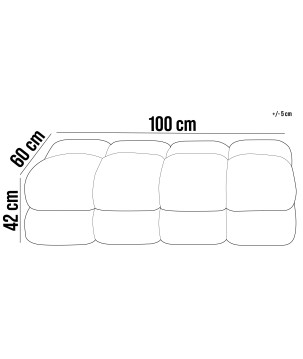 Pufa TOLLO MINI w kolorze BEŻOWYM w tkaninie BUBLE WERSAL