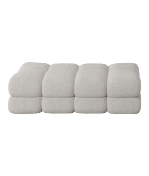 Pufa TOLLO XL w kolorze BEŻOWYM w tkaninie BUBLE WERSAL