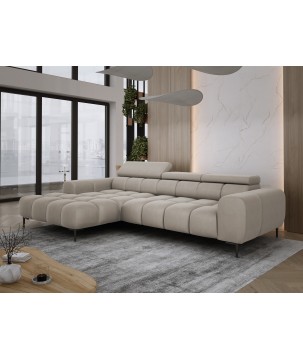 Narożnik PLAZA MINI wolnostojący Lewostronny w tkaninie Promocyjnej SOLAR 16 WERSAL