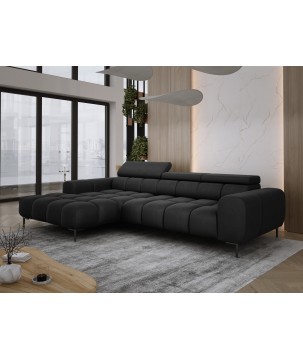 Narożnik PLAZA MINI wolnostojący Lewostronny w tkaninie Promocyjnej SOLAR 99 WERSAL