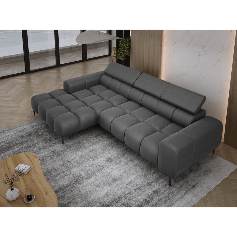 Narożnik PLAZA MINI wolnostojący Lewostronny w tkaninie Promocyjnej SOLAR 96 WERSAL